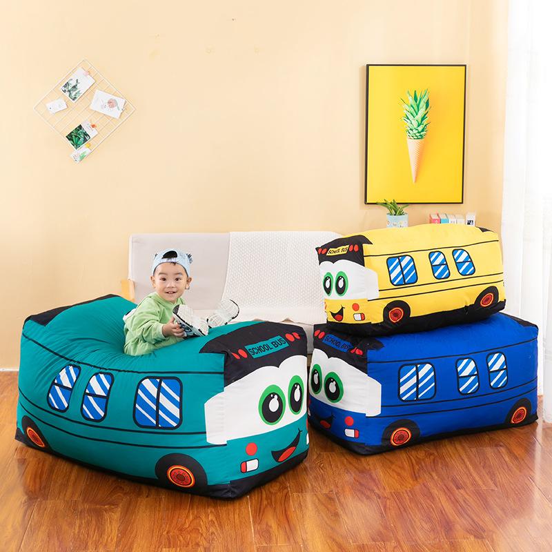 Kreativer Simulationsbus Plüschtier Cartoon Van Puppe Kinderkissen Sitzkissen Geburtstagsgeschenk