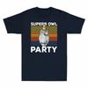 Tshirt Sleeve Party Lovers Gift Unisexs Cotton Funny Owl Vintage Owl Superb Short