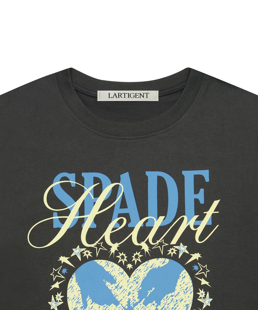LARTIGENT L19 Heart Spade T-Shirt(Charcoal)