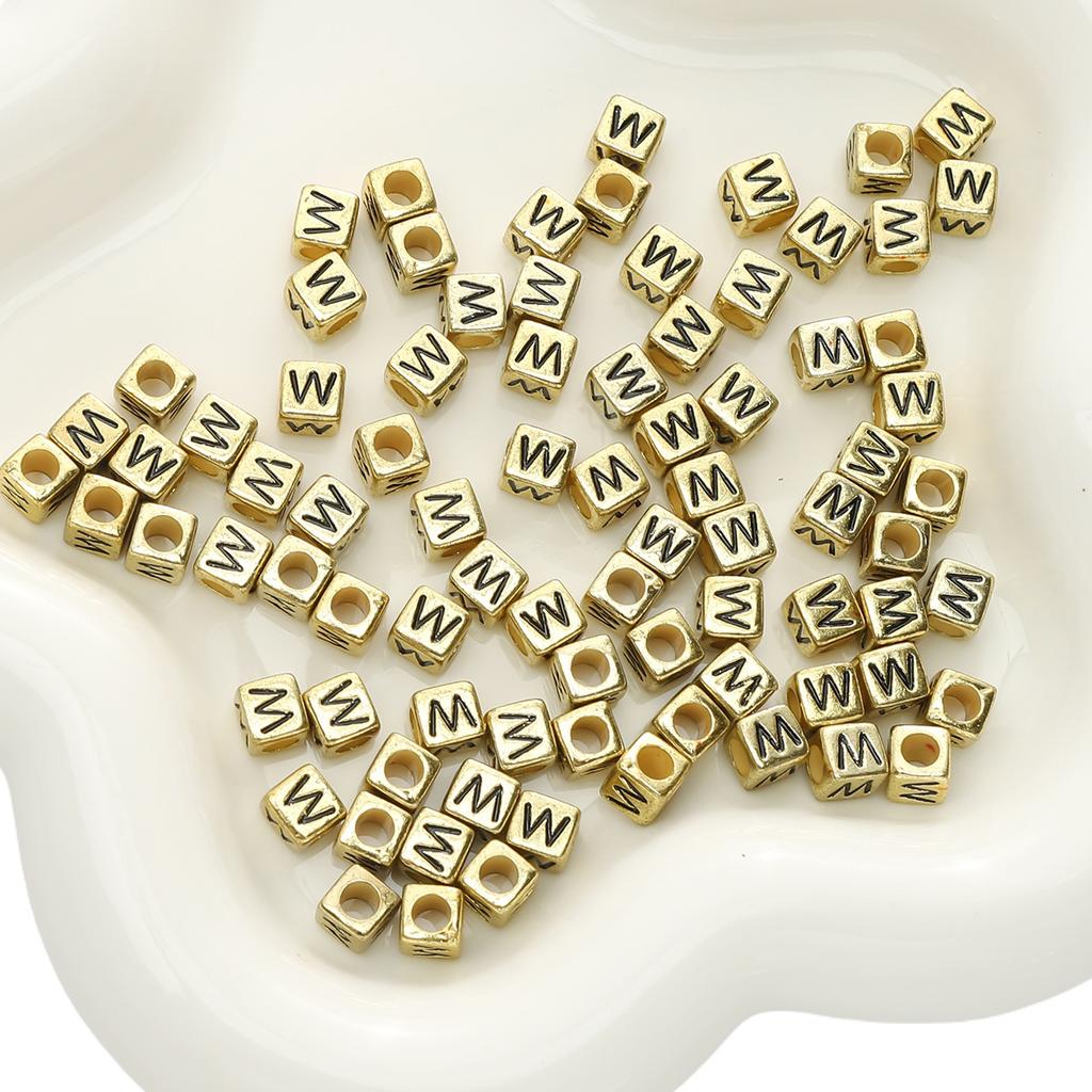 Mărgele Handmade Mărgele Acrilice Alfabet Mărgele Pătrate Mărgele Plate Mărgele Rotunde Handmade DIY Accesorii Bijuterii Mărgele Distanțiere Brățară Mărgele Înșirate Manual