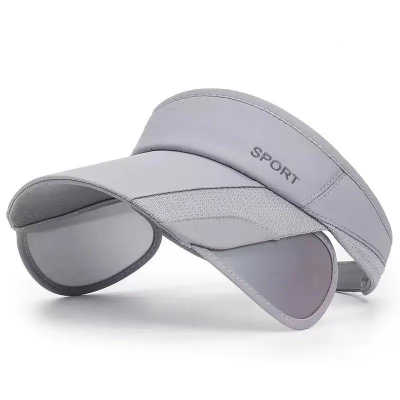 

1Pc Unisex Adjustable Open-Top Hat With Retractable Side Shields, Breathable Outdoor Sun Hat, Suitable For Travel, Golf, Fishing, And Daily Wear сірий колір