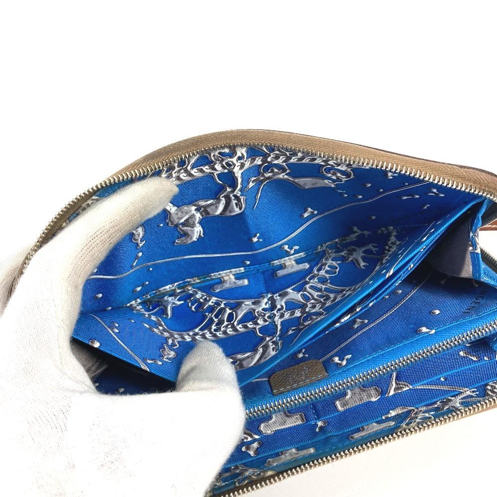 HERMES Azap Long Silk-In Wallet Zip Around Long Wallet Epsom Etoupe gray