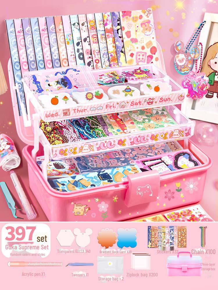 

Набор наклеек Guka из 3 слоев: Детская игрушка с подносом и местом для хранения крем-клея