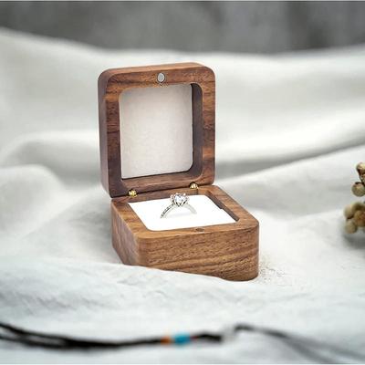 HOT SALE Blank Wood Jewelry Box Wedding Ring Earring Rings Organizer Luxury Anniversary Gift Bracelet Package Case