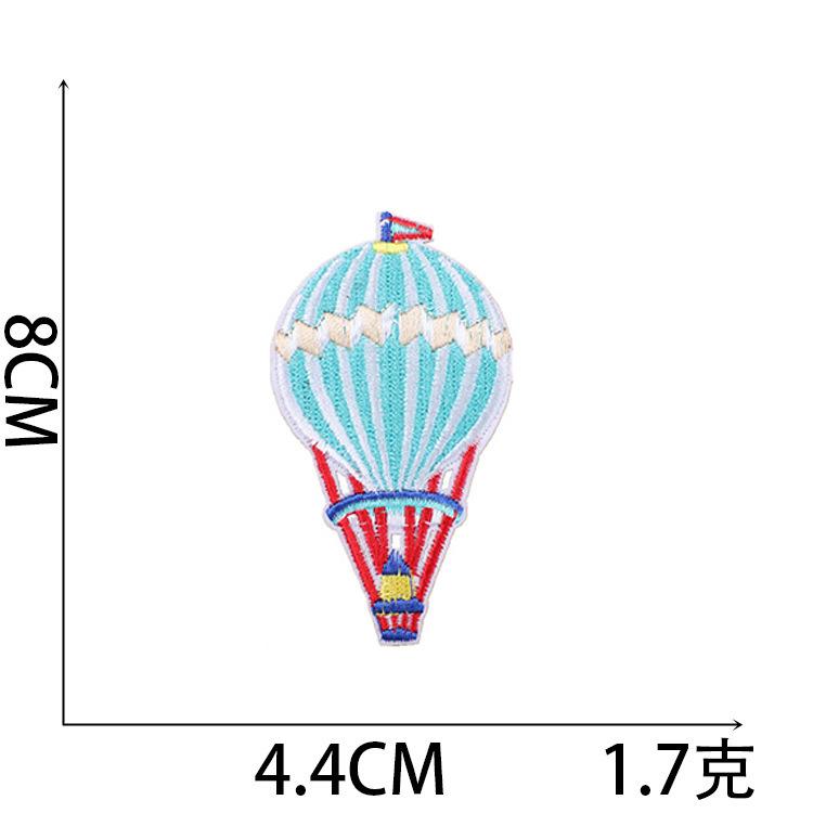New Hot Air Balloon Embroidery Cloth Sticker Computer Embroidery Chapter Clothing Patch Sticker Cartoon Ironing Bag Decorative Embroidery Sticker