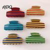 Vintage Style Hair Claw for Women Strong Grip Non-Slip Teeth Clip Striped