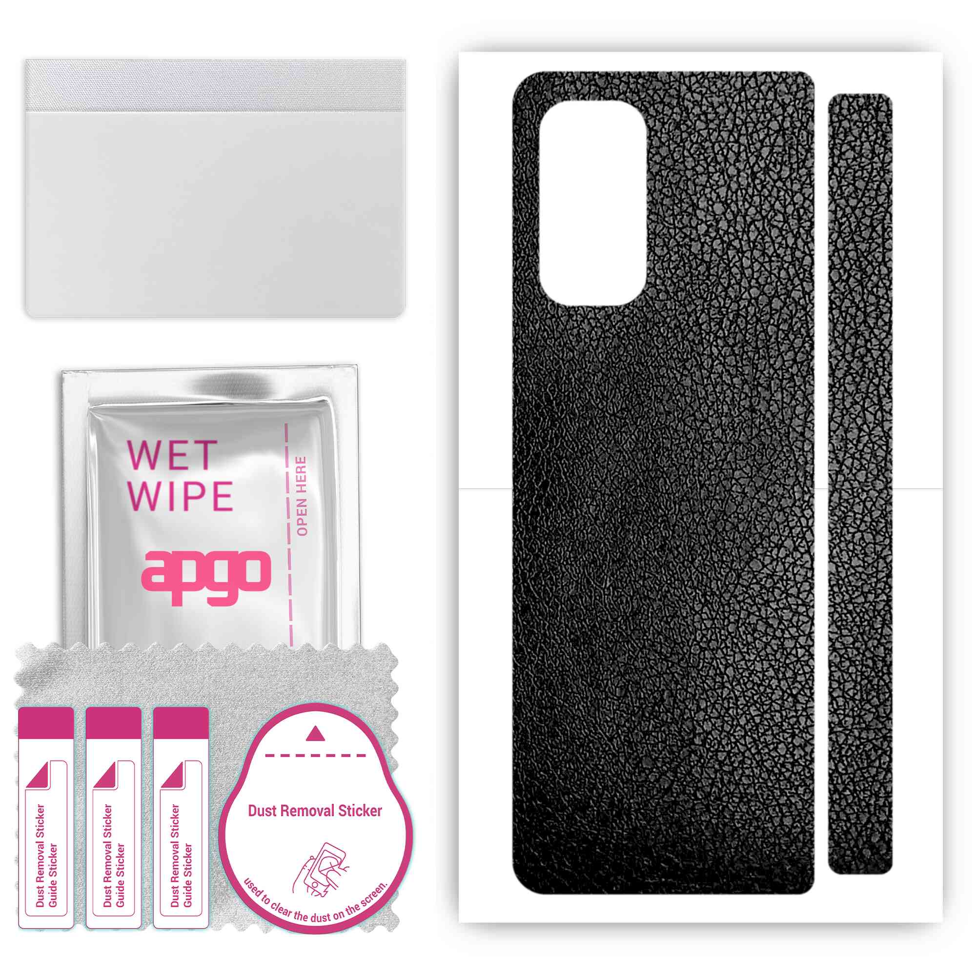 

apgo Protective Skin Sticker for the back compatible with Xiaomi Mix Fold, Wrap Film, Foil, Vinyl - Pattern Black Leather