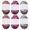 6 Pieces Crochet Yarn Metallic T-Shirt Yarn Fabric Cloth Knitting Yarn Polyester Yarn for Bag Cushion Knitting