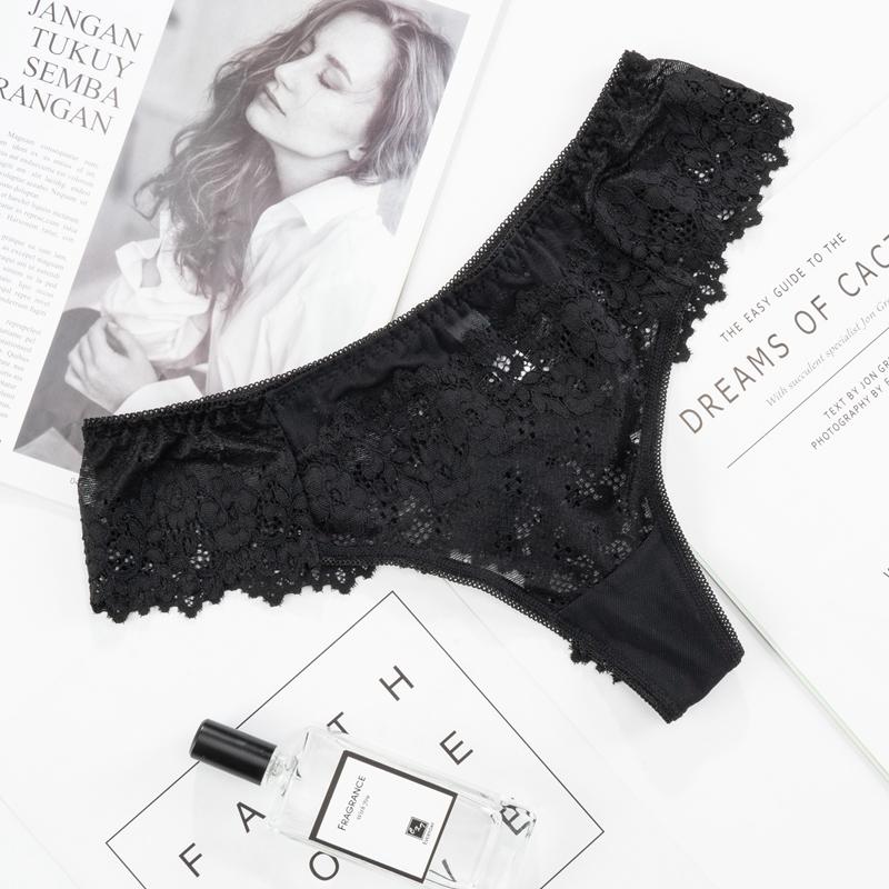 Sexy Spitzenhöschen für Damen, transparent, niedrige Taille, durchsichtige Tanga-Unterwäsche