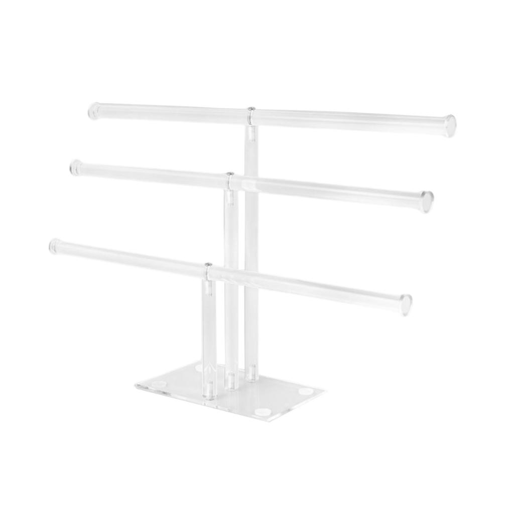 Stylish Acrylic Claw Clip Storage Stand 3 Tiers Transparent Rack for Displaying Hair Accessories Bedrooms Supplies