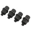 Acouto 4pcs Black Nylon Motorcycle Yacht License Plate Screws 6mm x 25mm