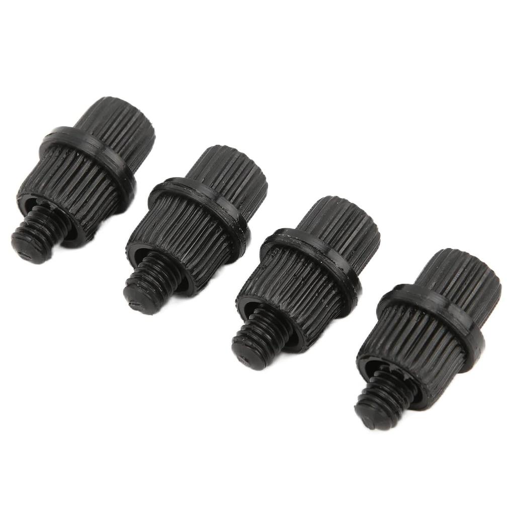 Acouto 4pcs Black Nylon Motorcycle Yacht License Plate Screws 6mm x 25mm