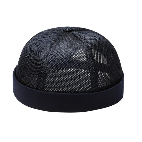 Brimless Melon Skin Hat, Elastic Edges 360 Degree Ventilation Summer Hat, Lightweight Breathable Mesh Cap for Men Women
