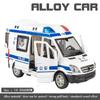 New 1:32 Simulation Ambulance Model Alloy Pull Back Sound and Light Die-casting Car Toy Special Vehicle Children's Toy Gift