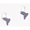Origami Paper Earrings Dove Purple