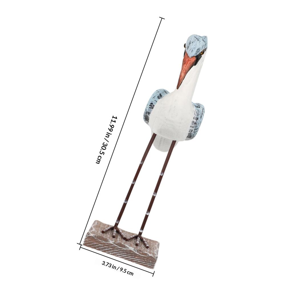 Stylish Wooden Seagull Decoration Finely Crafted Coastal Seabird Ornament Elegant Home Living Room Bedroom Office Window Study