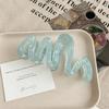 1pc Elegant Simple Wavy Claw Clip Shark Clip Imitation Acetate Hair Accessory New Mermaid Princess Clip