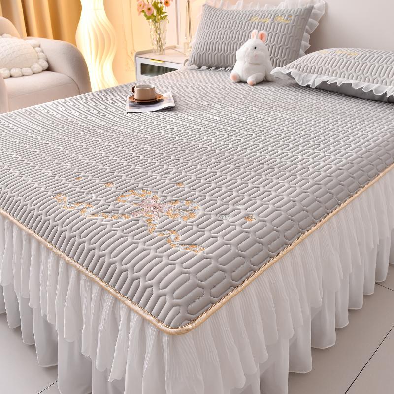 Summer New Ice Silk Latex Summer Mat Bed Skirt Three-Piece Washable Single Student Mattress