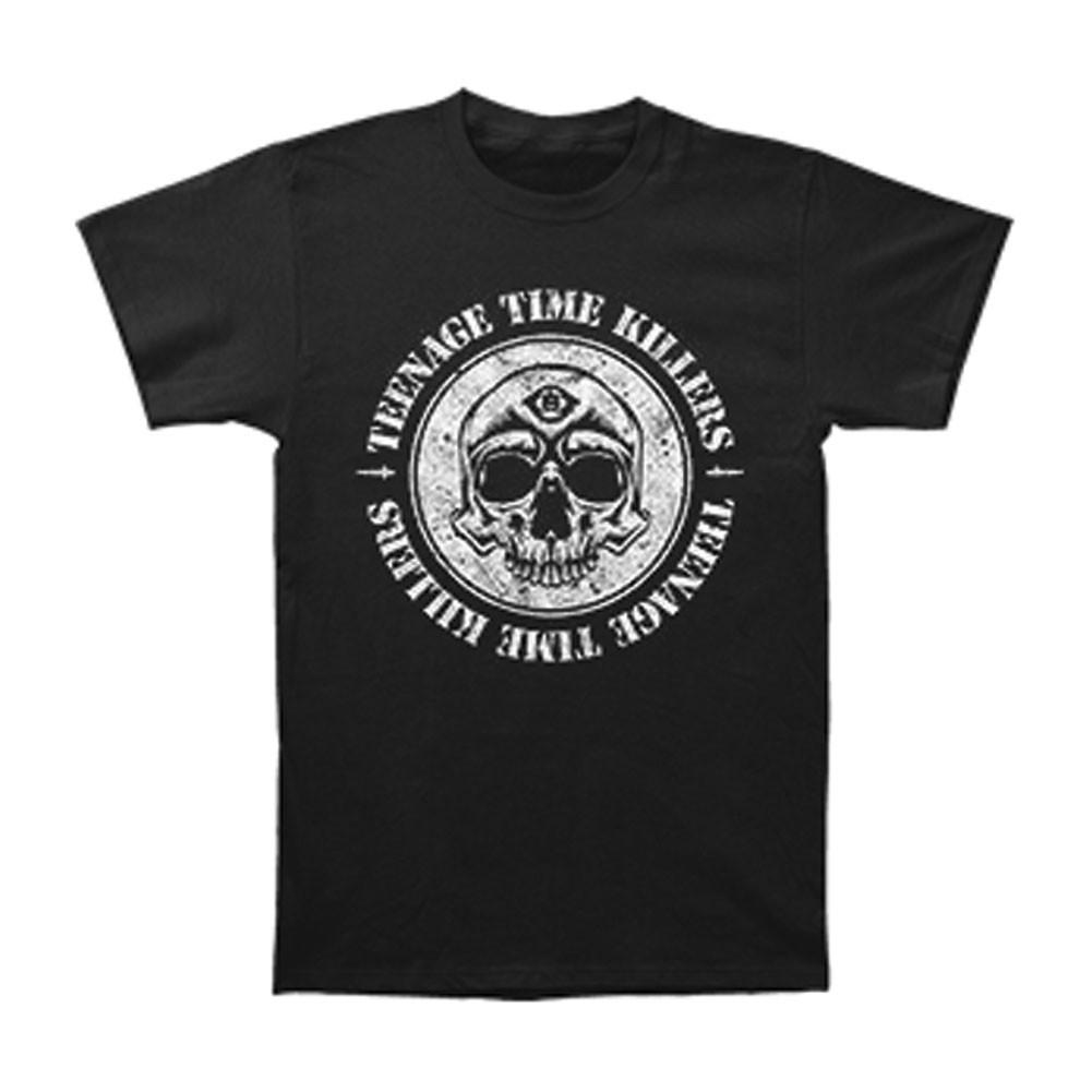 Men s Teenage Time Killers Skull Slim Fit T-shirt X-Large Black 4XL