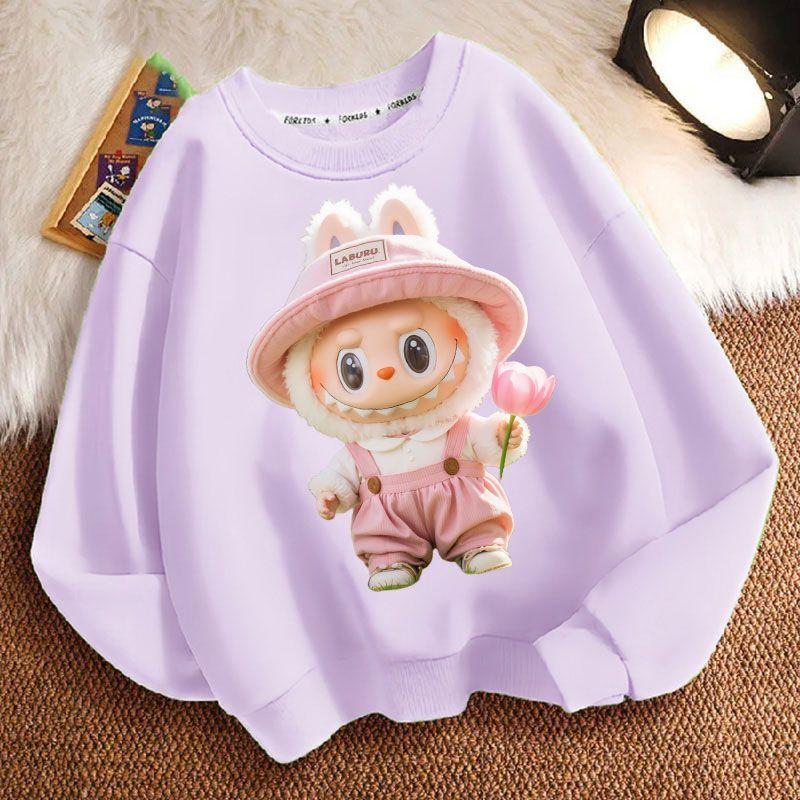 Children's Fashion Hoodies for Spring and Autumn: Round-neck, Long-sleeved, Loose Hoodies for Boys and Girls