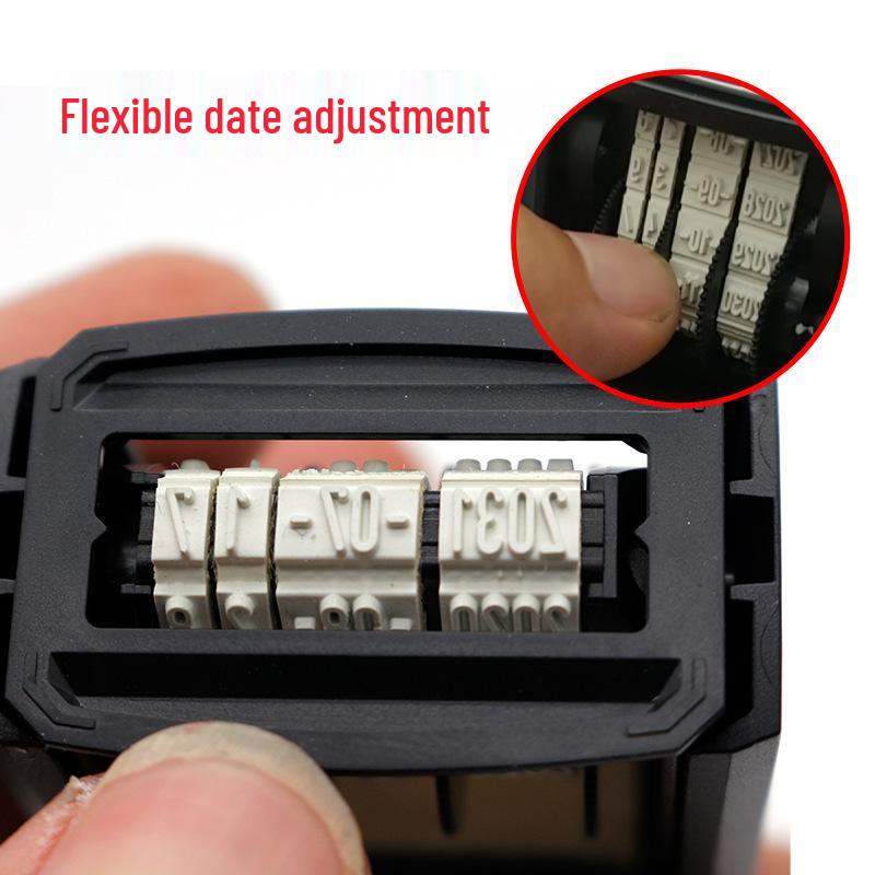 Trodat 4810 Self-Inking Date Stamp, 3.8x20mm, Adjustable, Chinese & English Dates
