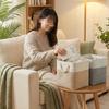 Imitation Linen Clothes Dirty Clothes Basket Foldable Portable Storage Box Multi Functional Storage Basket for Children's Toys Snacks Clothing Books