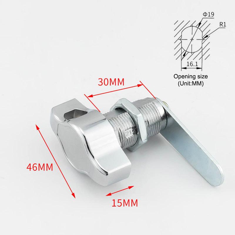 16 mm/20 mm/25 mm/30 mm Podložka pro dvířka skříně Zámek na klíč Mechanický vačkový zámek bez klíče Domácí kancelářský nábytek Zámek na skříňku Zámek na dveře