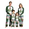 Family Matching Christmas Pajama Set Long Sleeve Round Neck Wear for Parents and Kids