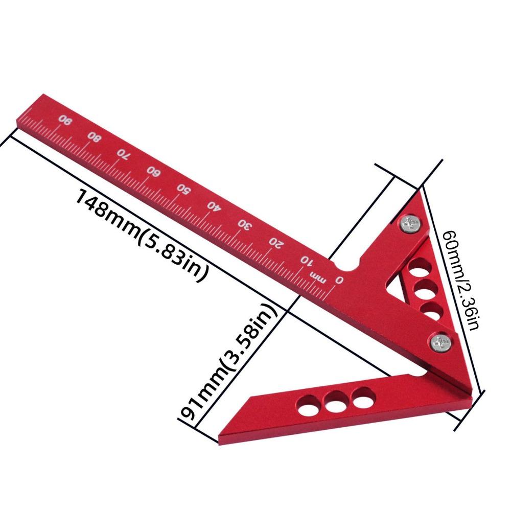 100mm Range Center Scribe Gauge 45 Degree 90 Degree Angle Scribing Tool  Woodworking Line Caliber