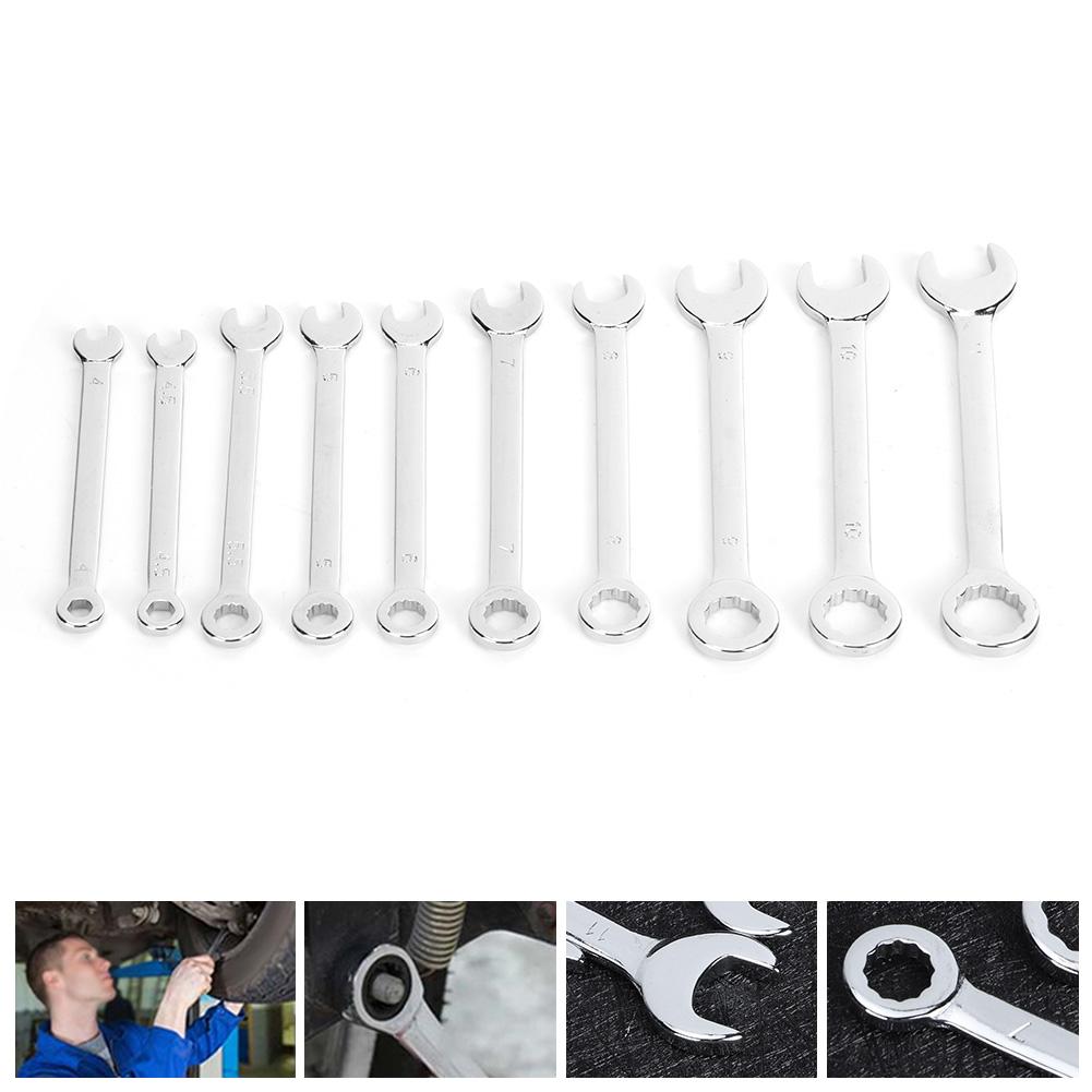 10ks Sada Mini Klíč Dvanáctihranný Pentalobý Otevřený Kombinovaný Klíč 4 11mm (5 32 7 16in)Metrický