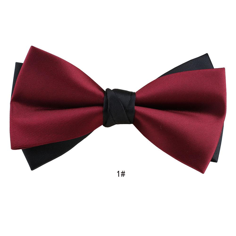 

Elegant Plain Silk Bow Tie For Wedding Grooms And Groomsmen With Adjustable Fit For Formal Events