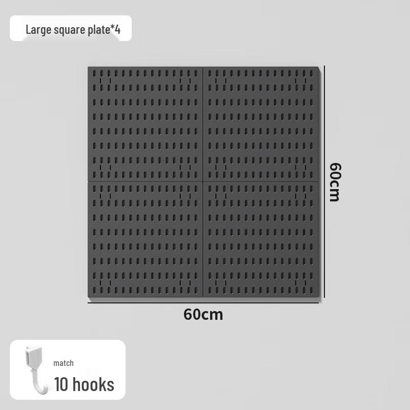 miflame No-Drill Pegboard Wall Organizer Set