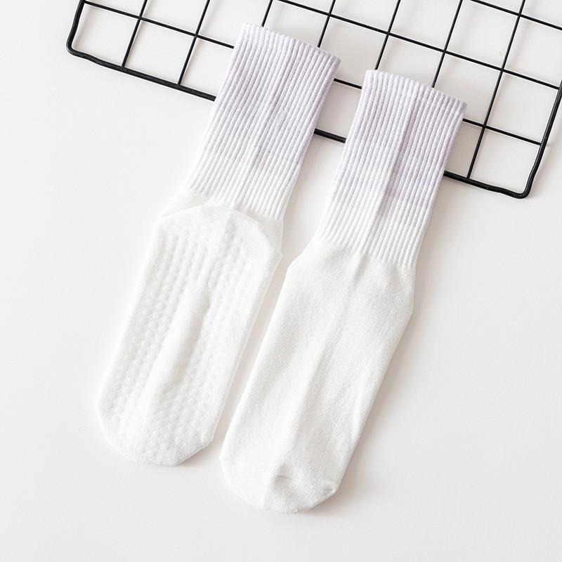 Yoga-Socken, mittellange gekämmte Baumwolle, rutschfeste Bodensocken aus Silikon, Fitness-Pilates, Damen-Fitness-Aerobic-Socken