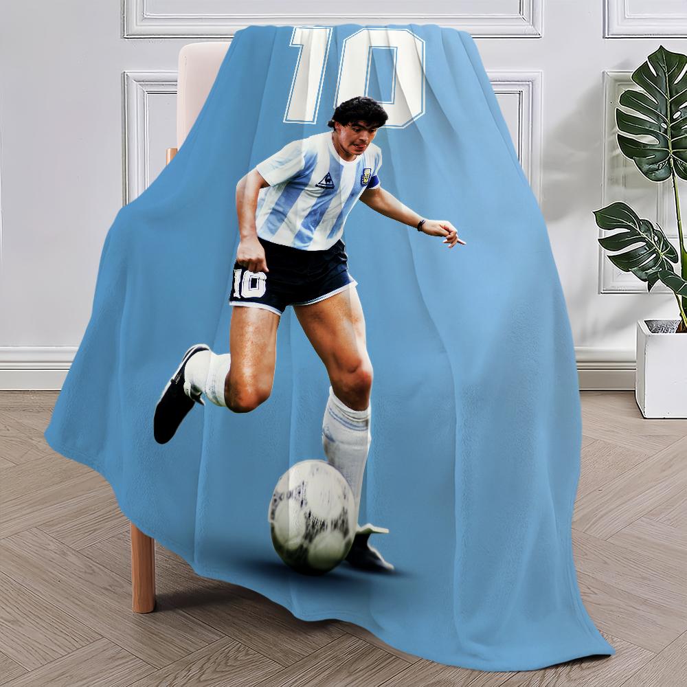 Football Player Blanket Plush Nap Sofa rug D-DiegoS for Living Room Office Bedroom M-MaradonaS Birthday Home Travel Kid Gifts