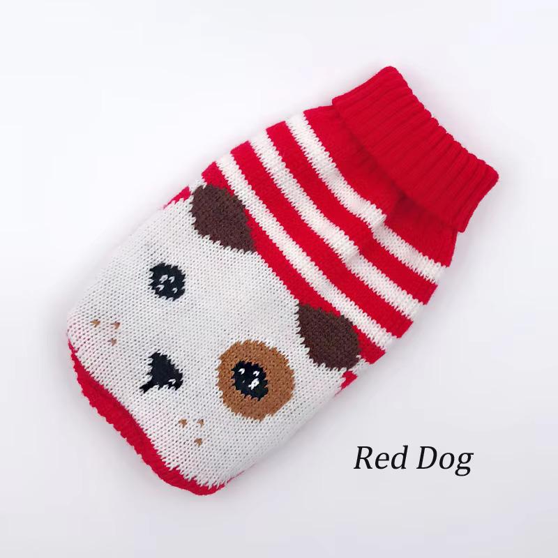 Christmas Reindeer Dog Sweater Knitwear for Cold Weather Small Medium Dogs Turtleneck Pet Cat Clothes Dog Winter Coat Costume