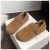 Women Genuine Suede Leather Flat Shoes Retro Designer Casual Birken Boat Shoes Fashion Slip-on Loafers