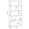 Bookshelf Black Oak Effect 80.5 x 23.5 x 162.5 cm PB