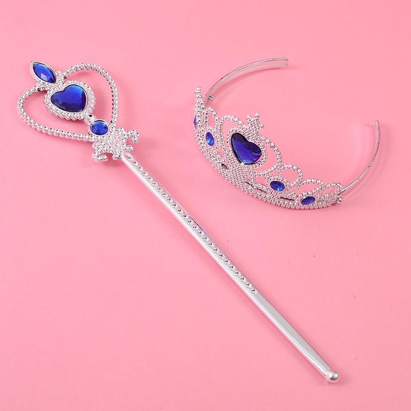 Children's Princess Costume: Gem Crown, Magic Wand, Headdress, and Fairy Headband Set