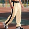 Men's Drawstring Casual Pants All Breathable Men Drawstring Vintage Patchwork New Men's Loose Straight Drawstring Pants