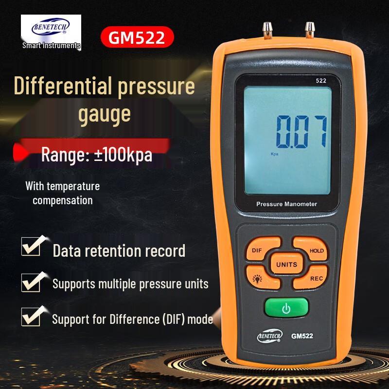 Benetech Handheld Digital Differential Pressure Gauge (CN version)