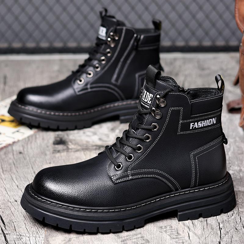 Pánské sněhule Nové zimní sametové teplé boty Módní pánské boty Vlna Vysoký svršek Venkovní ležérní Pánská obuv Bavlněné boty