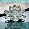PLEAVIT Lotus Crystal Suncatcher, Crystal Glass Feng Shui Ornament (16cm)