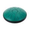 Steel Tongue Drum, 16.5cm 11 Notes Rain Drum for Outside Garden, D Major Musical Drums with Music Book & Mallets, Percussion Instrument for Meditation