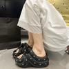 Fashion Star Non-slip Open-toed Cool Slippers Women's Outer Wear 2025 Summer New Stepping On Shit Comfortable Thick-bottomed Cool Slippers