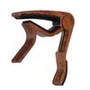 Aluminum Alloy Wood Color Guitar Capo for 6 String Folk Guitar Electric Guitar with 3pcs Random Color Picks