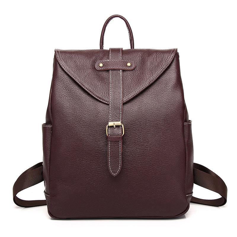 Leather Retro Women's Backpack Korean Men's Backpack Fashion Backpack Crossbody Bag Handbag Casual School Bag