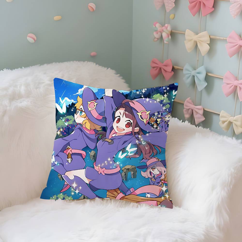 Little Witch Academia Kuddfodral Kudde Nordic Vintage Stil Kuddfodral Hem Vardagsrum Soffa Soffa Sittplats