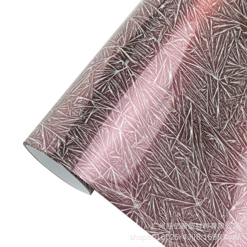 Forged Ice Crack Pattern Carbon Fiber Car Body & Interior Mirror Sticker Set
