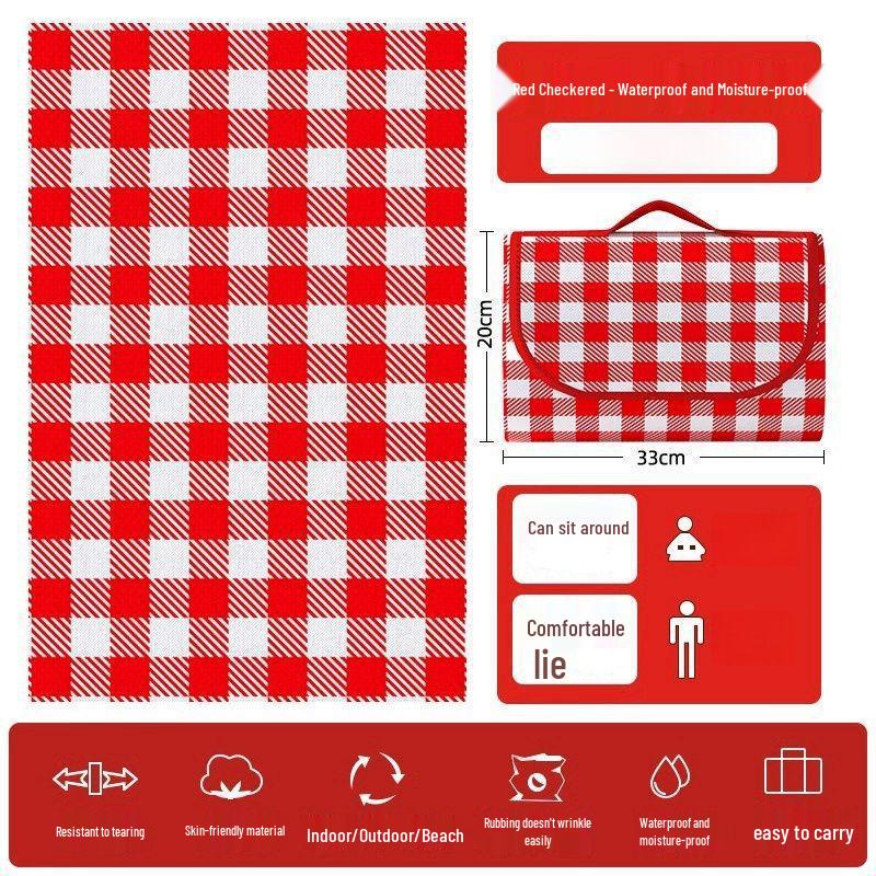 Waterproof Portable Picnic Mat - Moisture & Stain Resistant Ground Mat for Outdoor Camping & Spring Outings