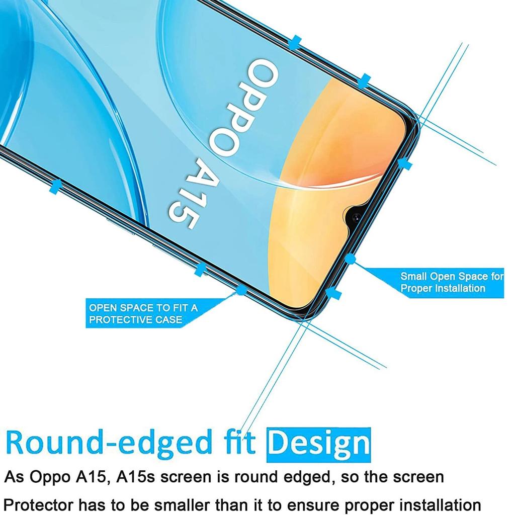 4Pcs Tempered Glass For OPPO A15 Screen Protector Glass Film